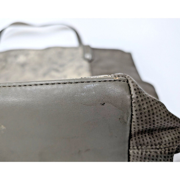 STELLA & DOT Bleecker Tote Handbag Metallic Tan Gold Leather Large Purse - Picture 7 of 13